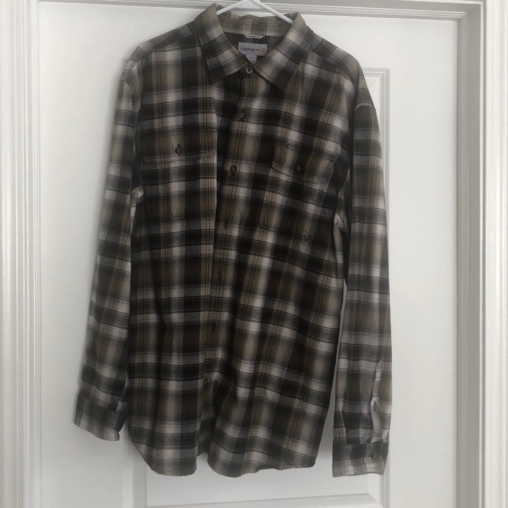 Men’s XL carhartt Long Sleeve Button Down Plaid